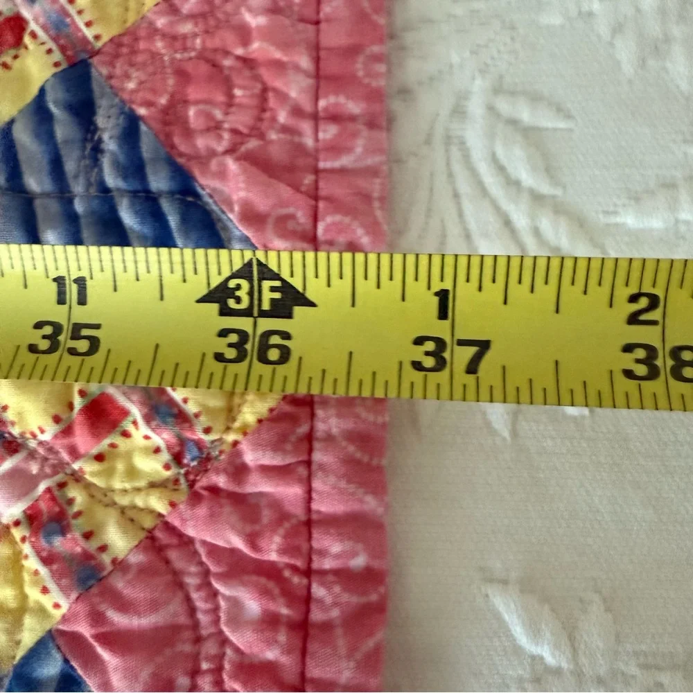Handmade Pink Colorful Patchwork Quilt